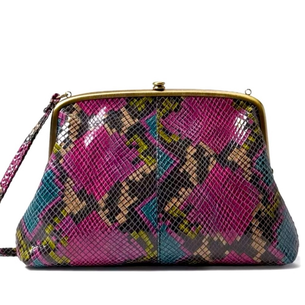 HOBO Colorful Snakeskin Crossbody Bag